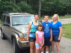 Strax före avresan från Wisconsin  Dells kl.8 på morognen. 