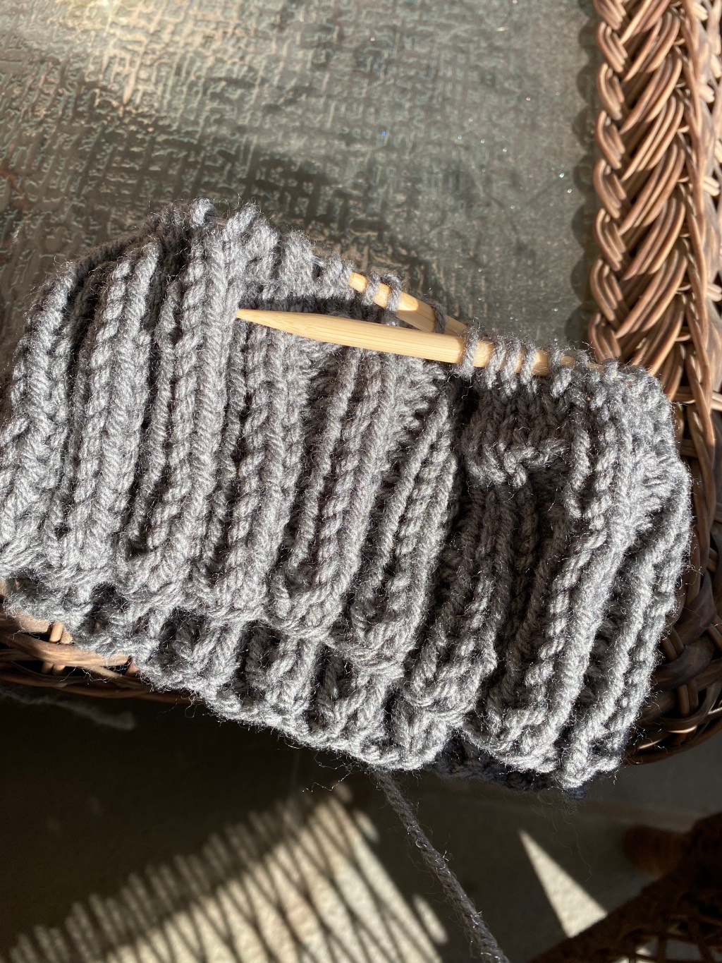 Ribbstickningen…..